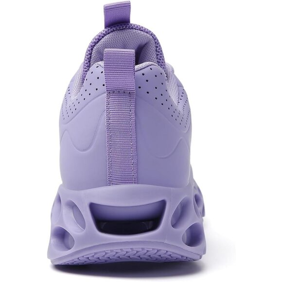 Women's Light Purple Walking Running Tennis Non Slip Athletic Sneakers Shoes - Picture 4 of 7